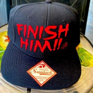 Baseball Cap - Mortal Kombat Finish Him Snapback Hat